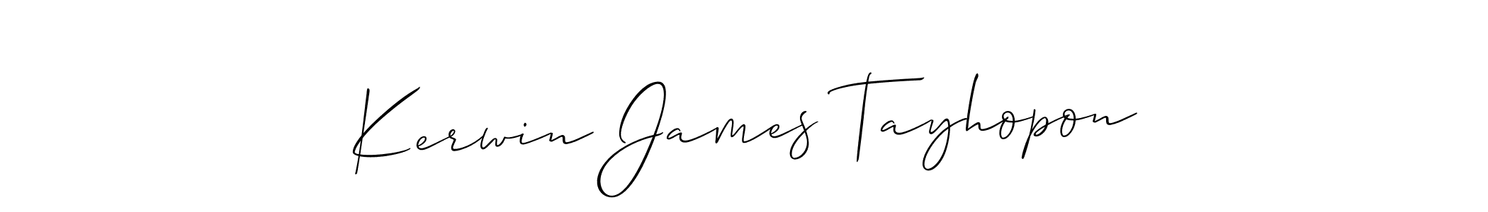 Make a beautiful signature design for name Kerwin James Tayhopon. With this signature (Allison_Script) style, you can create a handwritten signature for free. Kerwin James Tayhopon signature style 2 images and pictures png