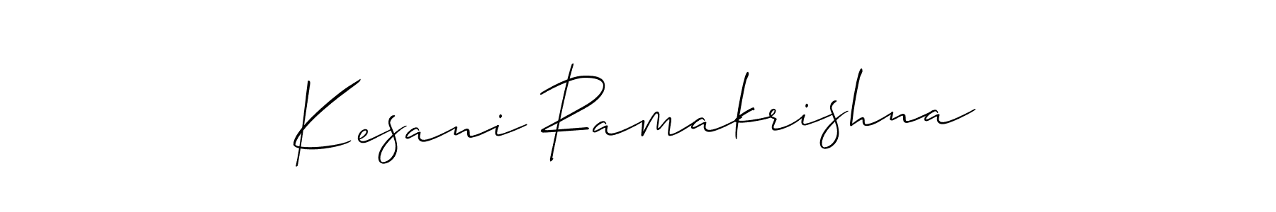 Kesani Ramakrishna stylish signature style. Best Handwritten Sign (Allison_Script) for my name. Handwritten Signature Collection Ideas for my name Kesani Ramakrishna. Kesani Ramakrishna signature style 2 images and pictures png