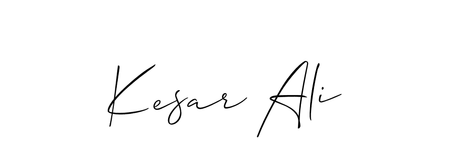 How to make Kesar Ali name signature. Use Allison_Script style for creating short signs online. This is the latest handwritten sign. Kesar Ali signature style 2 images and pictures png