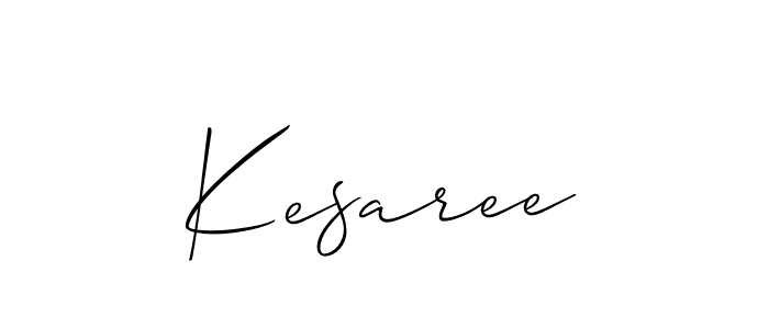 The best way (Allison_Script) to make a short signature is to pick only two or three words in your name. The name Kesaree include a total of six letters. For converting this name. Kesaree signature style 2 images and pictures png