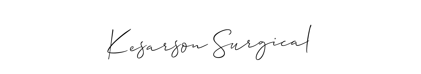 Also You can easily find your signature by using the search form. We will create Kesarson Surgical name handwritten signature images for you free of cost using Allison_Script sign style. Kesarson Surgical signature style 2 images and pictures png