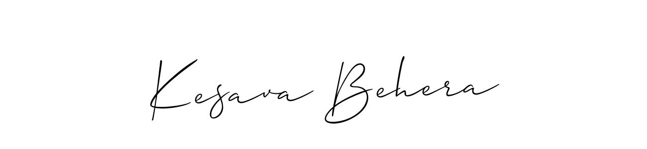 Create a beautiful signature design for name Kesava Behera. With this signature (Allison_Script) fonts, you can make a handwritten signature for free. Kesava Behera signature style 2 images and pictures png