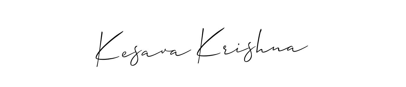 Use a signature maker to create a handwritten signature online. With this signature software, you can design (Allison_Script) your own signature for name Kesava Krishna. Kesava Krishna signature style 2 images and pictures png