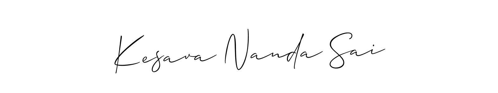 Create a beautiful signature design for name Kesava Nanda Sai. With this signature (Allison_Script) fonts, you can make a handwritten signature for free. Kesava Nanda Sai signature style 2 images and pictures png