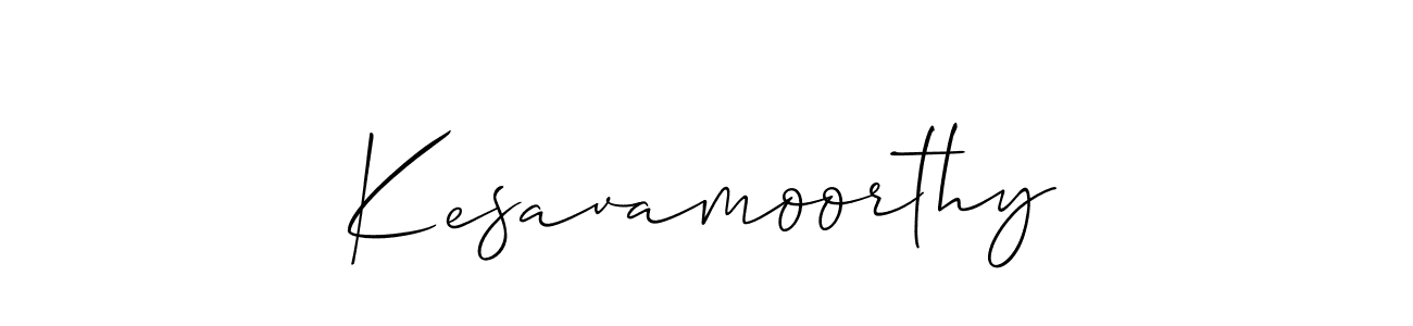 How to make Kesavamoorthy signature? Allison_Script is a professional autograph style. Create handwritten signature for Kesavamoorthy name. Kesavamoorthy signature style 2 images and pictures png