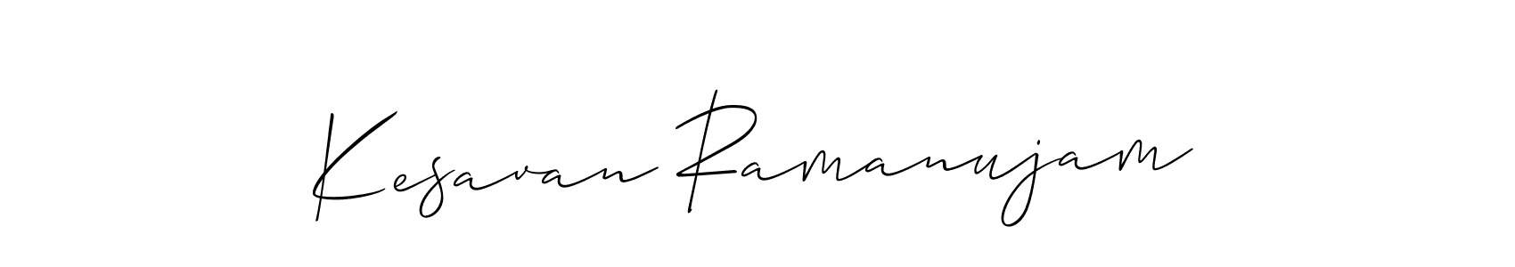 Design your own signature with our free online signature maker. With this signature software, you can create a handwritten (Allison_Script) signature for name Kesavan Ramanujam. Kesavan Ramanujam signature style 2 images and pictures png