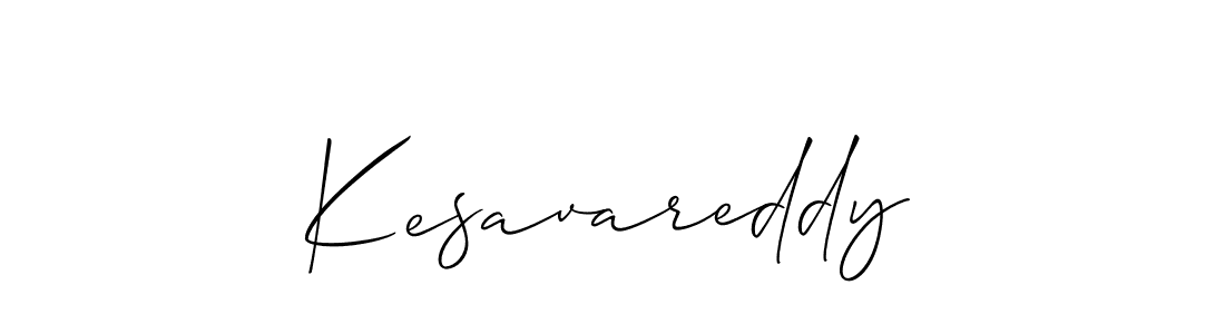 Use a signature maker to create a handwritten signature online. With this signature software, you can design (Allison_Script) your own signature for name Kesavareddy. Kesavareddy signature style 2 images and pictures png