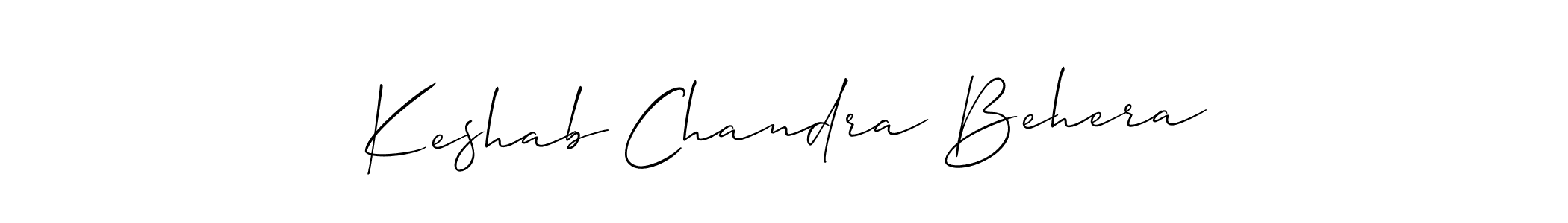 Allison_Script is a professional signature style that is perfect for those who want to add a touch of class to their signature. It is also a great choice for those who want to make their signature more unique. Get Keshab Chandra Behera name to fancy signature for free. Keshab Chandra Behera signature style 2 images and pictures png