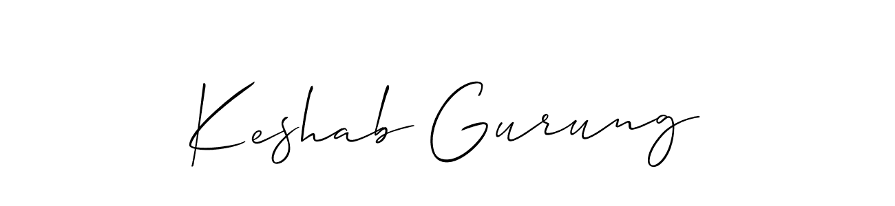 You should practise on your own different ways (Allison_Script) to write your name (Keshab Gurung) in signature. don't let someone else do it for you. Keshab Gurung signature style 2 images and pictures png