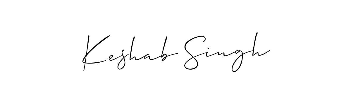 How to make Keshab Singh signature? Allison_Script is a professional autograph style. Create handwritten signature for Keshab Singh name. Keshab Singh signature style 2 images and pictures png