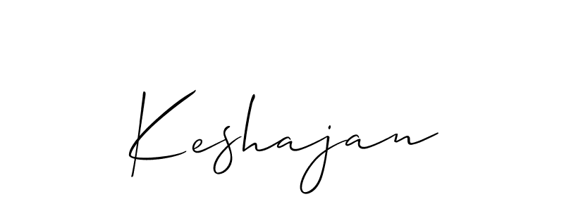 Allison_Script is a professional signature style that is perfect for those who want to add a touch of class to their signature. It is also a great choice for those who want to make their signature more unique. Get Keshajan name to fancy signature for free. Keshajan signature style 2 images and pictures png