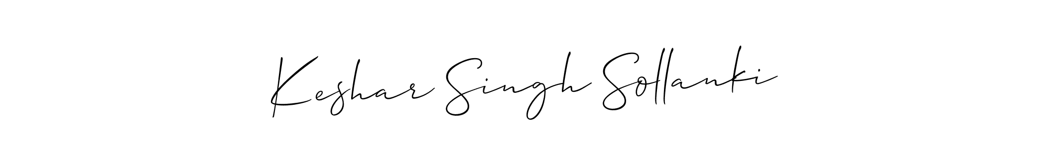 You should practise on your own different ways (Allison_Script) to write your name (Keshar Singh Sollanki) in signature. don't let someone else do it for you. Keshar Singh Sollanki signature style 2 images and pictures png