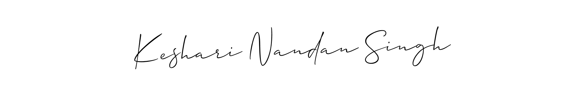 Similarly Allison_Script is the best handwritten signature design. Signature creator online .You can use it as an online autograph creator for name Keshari Nandan Singh. Keshari Nandan Singh signature style 2 images and pictures png
