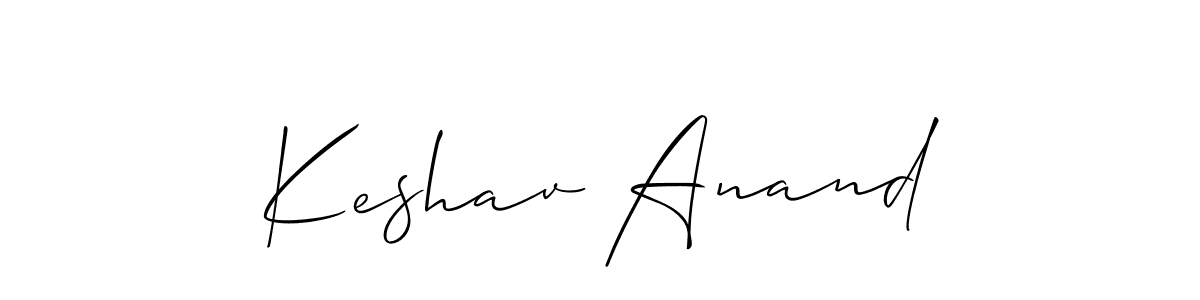 Make a short Keshav Anand signature style. Manage your documents anywhere anytime using Allison_Script. Create and add eSignatures, submit forms, share and send files easily. Keshav Anand signature style 2 images and pictures png