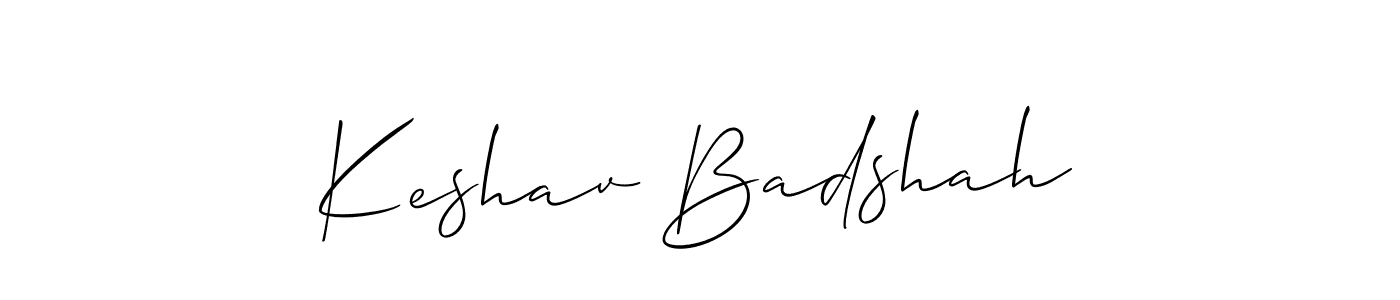 How to make Keshav Badshah name signature. Use Allison_Script style for creating short signs online. This is the latest handwritten sign. Keshav Badshah signature style 2 images and pictures png