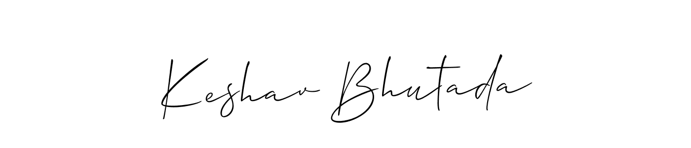 It looks lik you need a new signature style for name Keshav Bhutada. Design unique handwritten (Allison_Script) signature with our free signature maker in just a few clicks. Keshav Bhutada signature style 2 images and pictures png