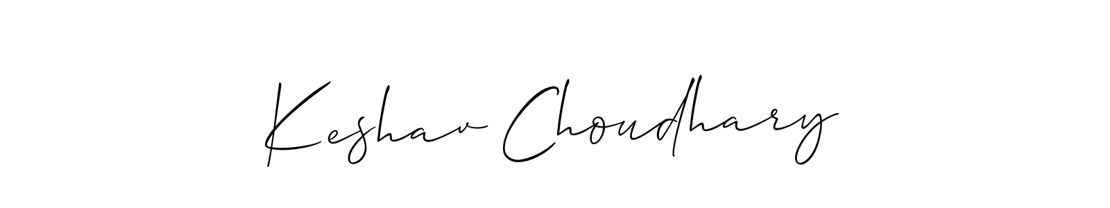 Use a signature maker to create a handwritten signature online. With this signature software, you can design (Allison_Script) your own signature for name Keshav Choudhary. Keshav Choudhary signature style 2 images and pictures png