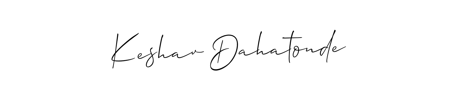 Design your own signature with our free online signature maker. With this signature software, you can create a handwritten (Allison_Script) signature for name Keshav Dahatonde. Keshav Dahatonde signature style 2 images and pictures png