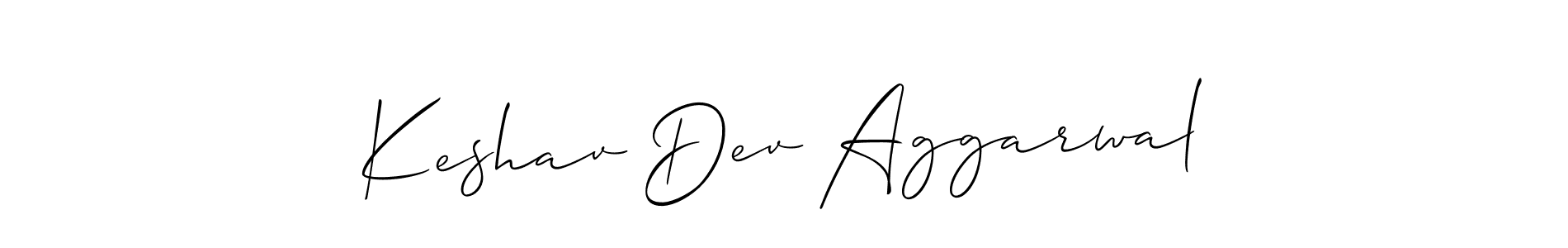 Create a beautiful signature design for name Keshav Dev Aggarwal. With this signature (Allison_Script) fonts, you can make a handwritten signature for free. Keshav Dev Aggarwal signature style 2 images and pictures png