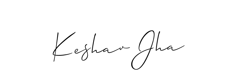 How to Draw Keshav Jha signature style? Allison_Script is a latest design signature styles for name Keshav Jha. Keshav Jha signature style 2 images and pictures png