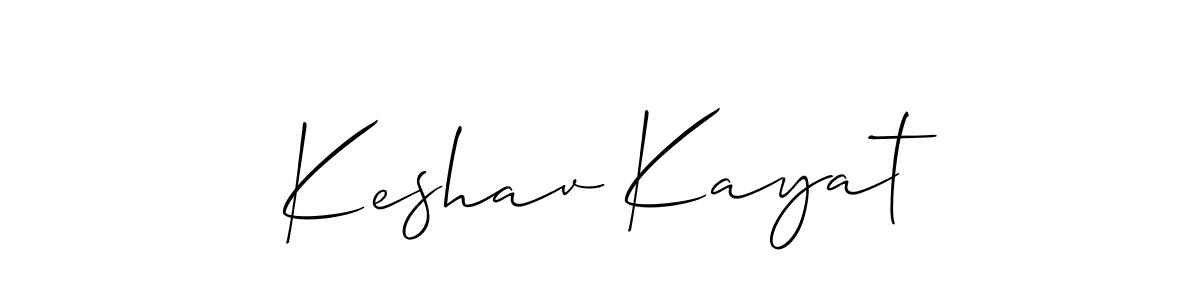 How to Draw Keshav Kayat signature style? Allison_Script is a latest design signature styles for name Keshav Kayat. Keshav Kayat signature style 2 images and pictures png