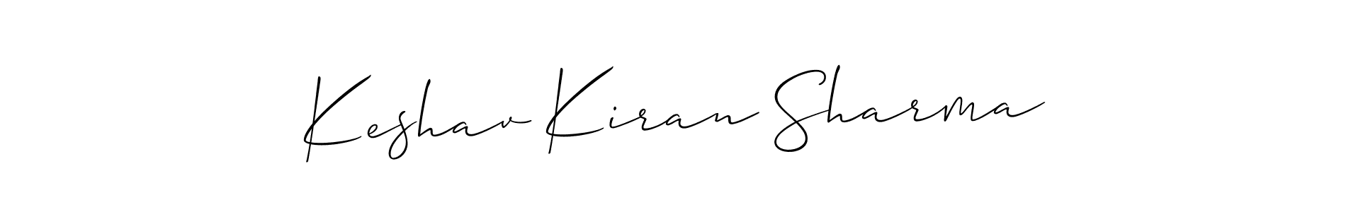 Make a beautiful signature design for name Keshav Kiran Sharma. With this signature (Allison_Script) style, you can create a handwritten signature for free. Keshav Kiran Sharma signature style 2 images and pictures png