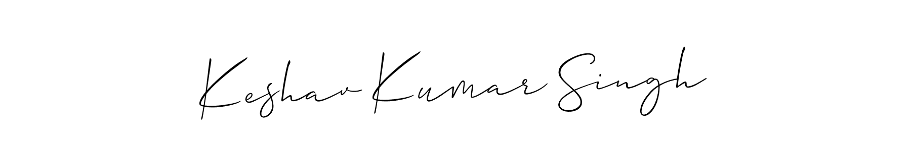 Allison_Script is a professional signature style that is perfect for those who want to add a touch of class to their signature. It is also a great choice for those who want to make their signature more unique. Get Keshav Kumar Singh name to fancy signature for free. Keshav Kumar Singh signature style 2 images and pictures png