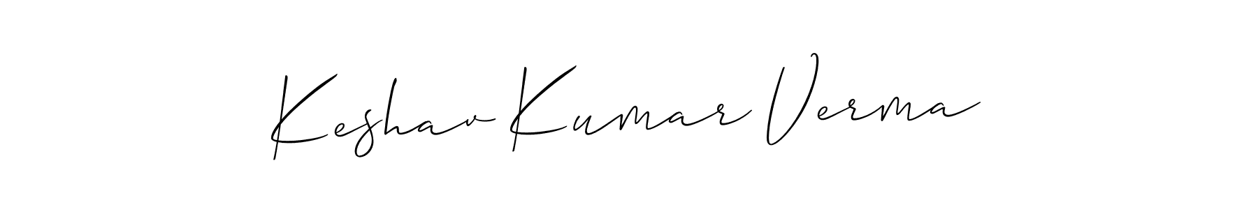 Create a beautiful signature design for name Keshav Kumar Verma. With this signature (Allison_Script) fonts, you can make a handwritten signature for free. Keshav Kumar Verma signature style 2 images and pictures png