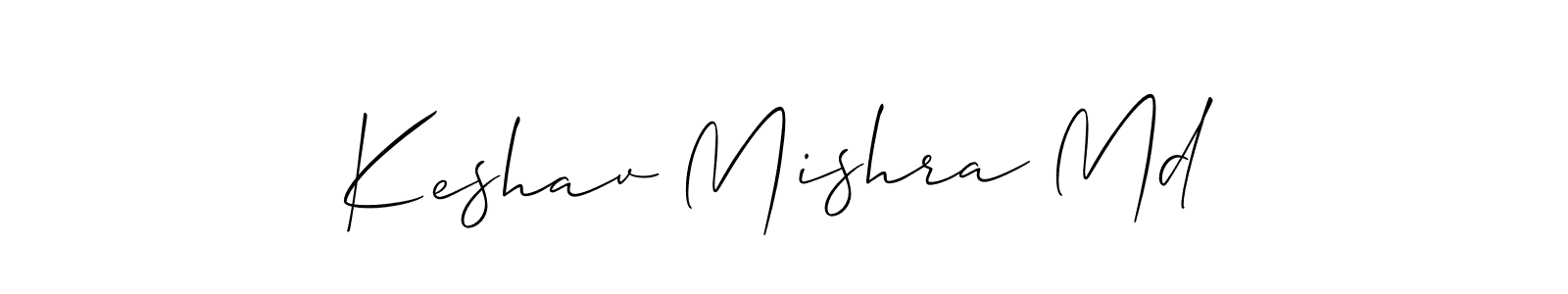 Design your own signature with our free online signature maker. With this signature software, you can create a handwritten (Allison_Script) signature for name Keshav Mishra Md. Keshav Mishra Md signature style 2 images and pictures png