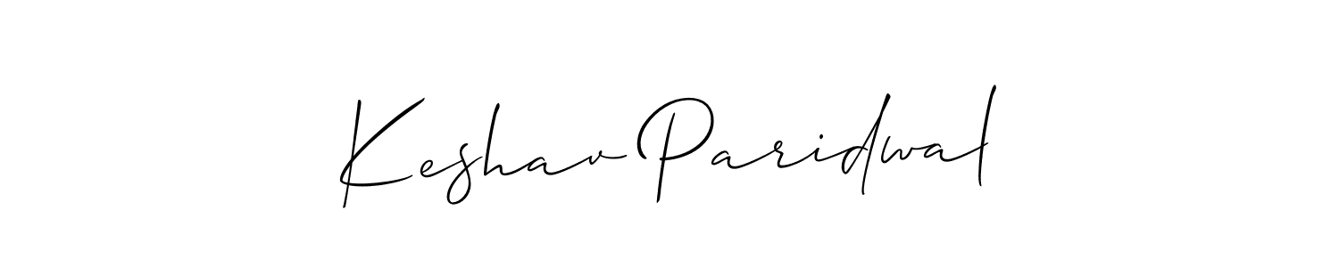 How to make Keshav Paridwal signature? Allison_Script is a professional autograph style. Create handwritten signature for Keshav Paridwal name. Keshav Paridwal signature style 2 images and pictures png