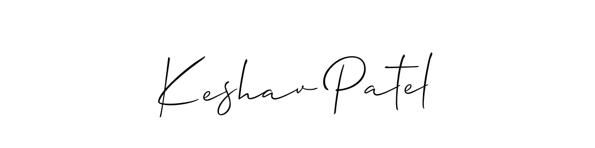 Create a beautiful signature design for name Keshav Patel. With this signature (Allison_Script) fonts, you can make a handwritten signature for free. Keshav Patel signature style 2 images and pictures png