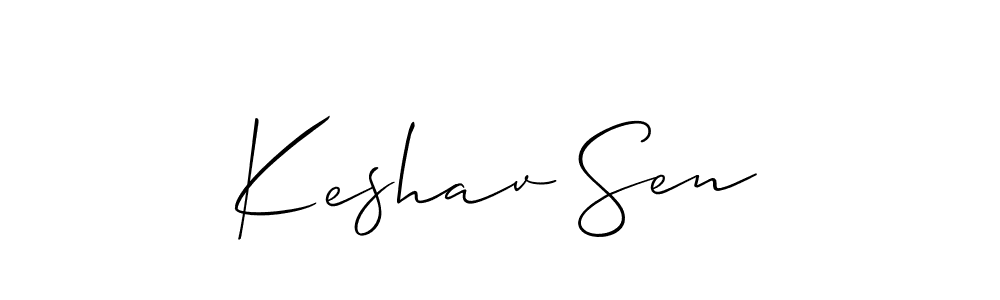 The best way (Allison_Script) to make a short signature is to pick only two or three words in your name. The name Keshav Sen include a total of six letters. For converting this name. Keshav Sen signature style 2 images and pictures png