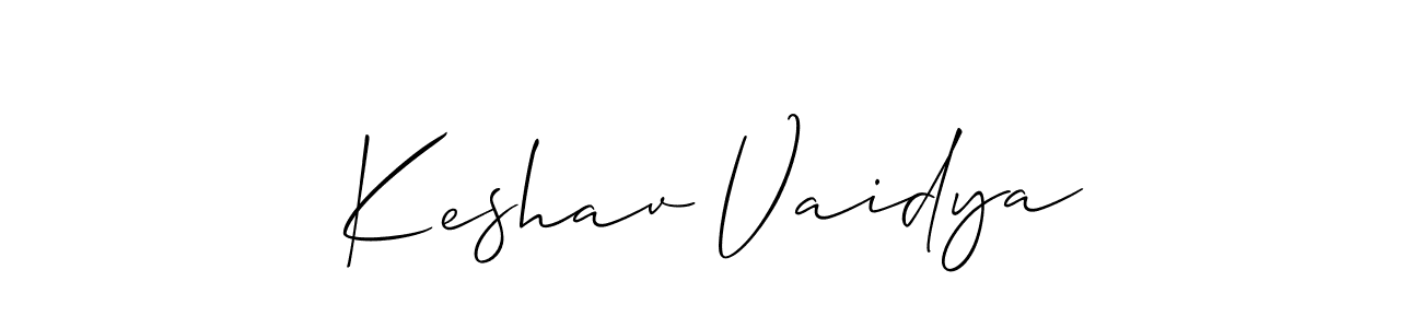 You should practise on your own different ways (Allison_Script) to write your name (Keshav Vaidya) in signature. don't let someone else do it for you. Keshav Vaidya signature style 2 images and pictures png