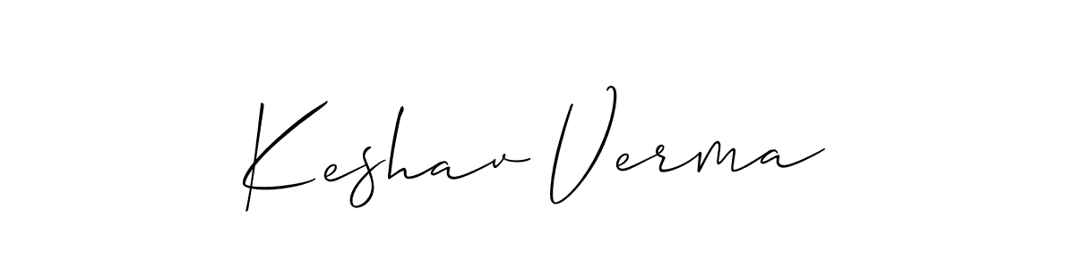 It looks lik you need a new signature style for name Keshav Verma. Design unique handwritten (Allison_Script) signature with our free signature maker in just a few clicks. Keshav Verma signature style 2 images and pictures png