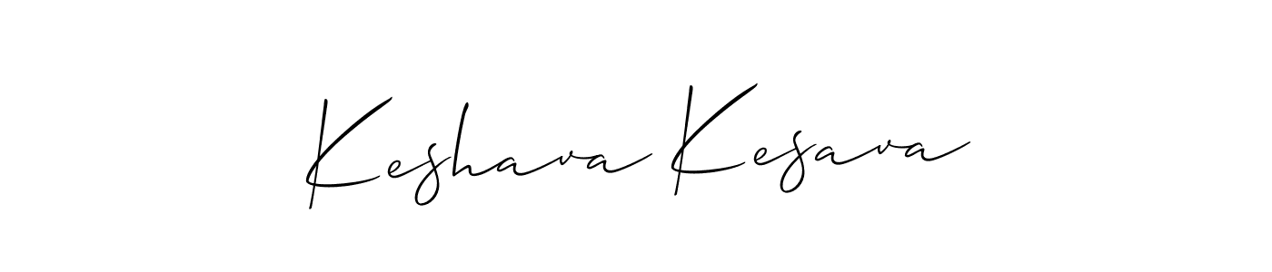 Also we have Keshava Kesava name is the best signature style. Create professional handwritten signature collection using Allison_Script autograph style. Keshava Kesava signature style 2 images and pictures png