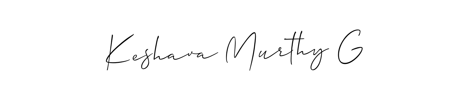 Use a signature maker to create a handwritten signature online. With this signature software, you can design (Allison_Script) your own signature for name Keshava Murthy G. Keshava Murthy G signature style 2 images and pictures png