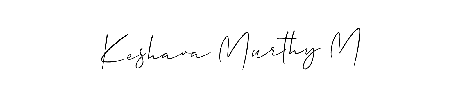 Use a signature maker to create a handwritten signature online. With this signature software, you can design (Allison_Script) your own signature for name Keshava Murthy M. Keshava Murthy M signature style 2 images and pictures png
