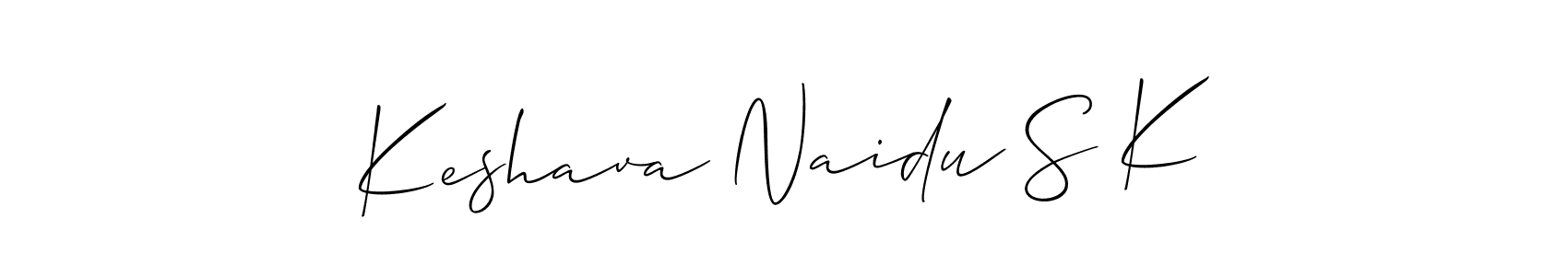 Best and Professional Signature Style for Keshava Naidu S K. Allison_Script Best Signature Style Collection. Keshava Naidu S K signature style 2 images and pictures png