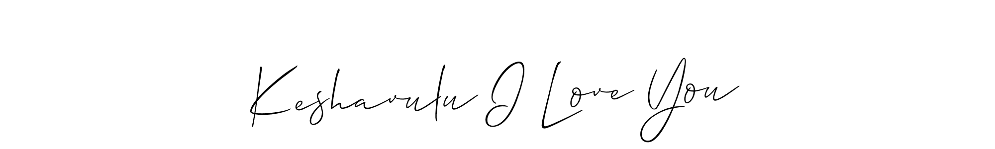 Use a signature maker to create a handwritten signature online. With this signature software, you can design (Allison_Script) your own signature for name Keshavulu I Love You. Keshavulu I Love You signature style 2 images and pictures png