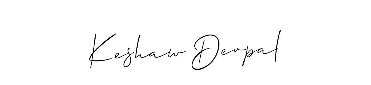It looks lik you need a new signature style for name Keshaw Devpal. Design unique handwritten (Allison_Script) signature with our free signature maker in just a few clicks. Keshaw Devpal signature style 2 images and pictures png