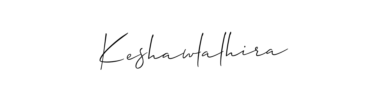 Use a signature maker to create a handwritten signature online. With this signature software, you can design (Allison_Script) your own signature for name Keshawlalhira. Keshawlalhira signature style 2 images and pictures png