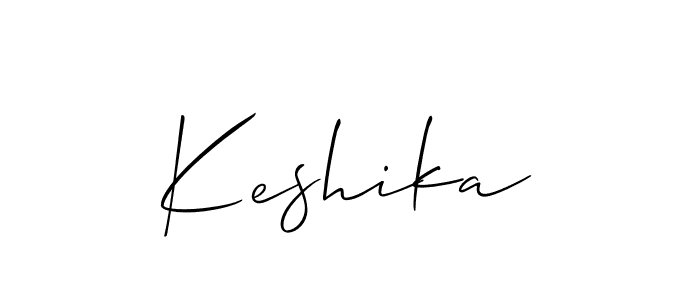 Design your own signature with our free online signature maker. With this signature software, you can create a handwritten (Allison_Script) signature for name Keshika. Keshika signature style 2 images and pictures png