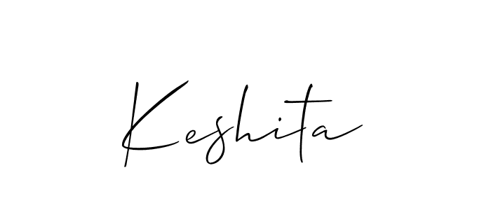 How to make Keshita signature? Allison_Script is a professional autograph style. Create handwritten signature for Keshita name. Keshita signature style 2 images and pictures png