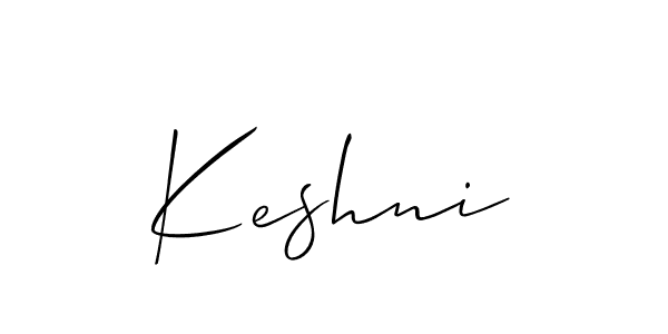 Allison_Script is a professional signature style that is perfect for those who want to add a touch of class to their signature. It is also a great choice for those who want to make their signature more unique. Get Keshni name to fancy signature for free. Keshni signature style 2 images and pictures png