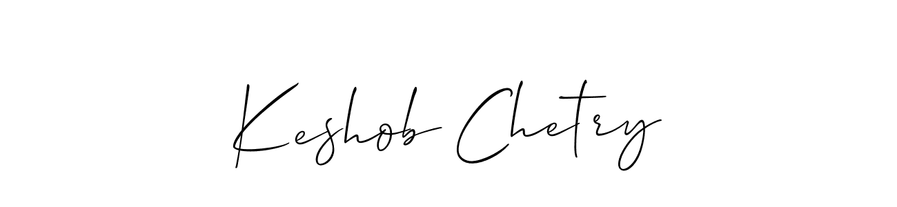 Make a short Keshob Chetry signature style. Manage your documents anywhere anytime using Allison_Script. Create and add eSignatures, submit forms, share and send files easily. Keshob Chetry signature style 2 images and pictures png