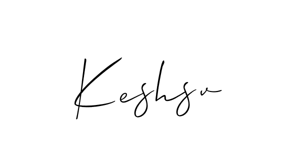 How to make Keshsv signature? Allison_Script is a professional autograph style. Create handwritten signature for Keshsv name. Keshsv signature style 2 images and pictures png