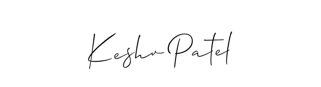 How to make Keshv Patel name signature. Use Allison_Script style for creating short signs online. This is the latest handwritten sign. Keshv Patel signature style 2 images and pictures png