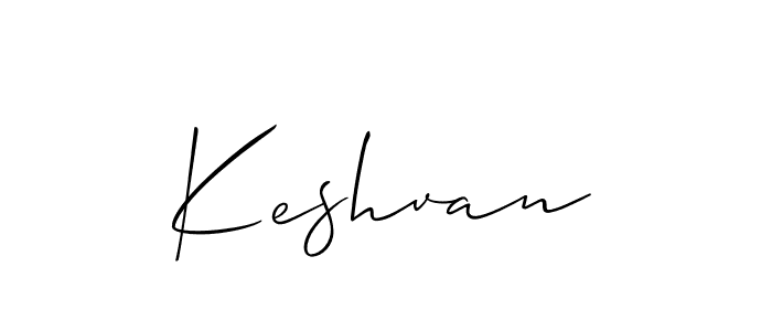 The best way (Allison_Script) to make a short signature is to pick only two or three words in your name. The name Keshvan include a total of six letters. For converting this name. Keshvan signature style 2 images and pictures png