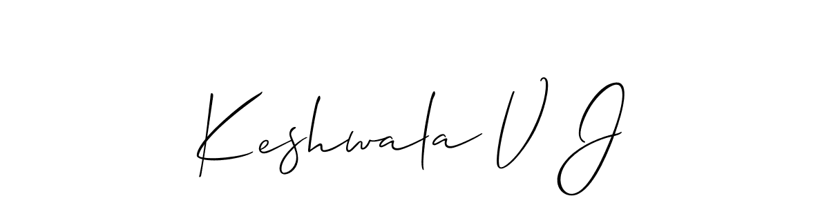 Best and Professional Signature Style for Keshwala V J. Allison_Script Best Signature Style Collection. Keshwala V J signature style 2 images and pictures png