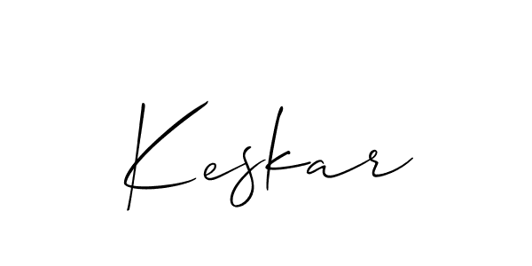 if you are searching for the best signature style for your name Keskar. so please give up your signature search. here we have designed multiple signature styles  using Allison_Script. Keskar signature style 2 images and pictures png